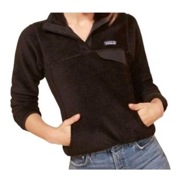 PATAGONIA Re-Tool Snap-T Pullover In Black Size Medium - Picture 1 of 3